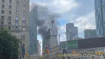 Fire at high-rise under construction in downtown Toronto