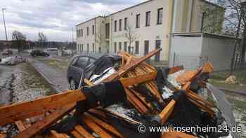 Unwetter-Chaos in Bayern: Die Bilder vom extremen Hagel, heftigen Starkregen und schweren Gewittern