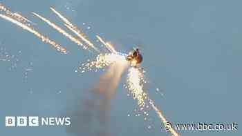 Clacton Airshow: Fireworks fired from helicopter wow crowds