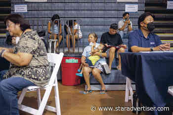 Long lines of fire survivors underscores demand for help on Maui