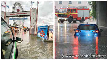 Heftiges Unwetter über Mühldorf: Starkregen setzt am Samstag Volksfestplatz unter Wasser