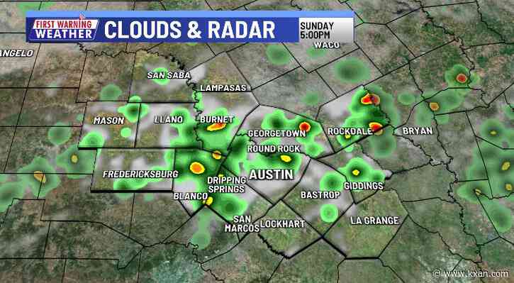 Scattered storms moving through Central Texas now