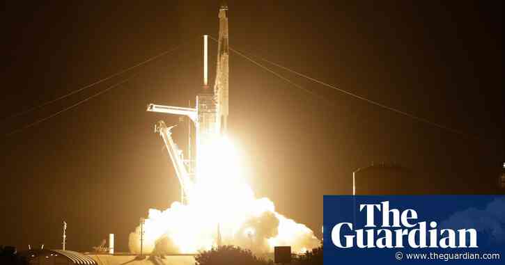 SpaceX launches spacecraft with crew onboard towards International Space Station – video