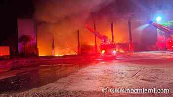 Crews battle early morning fire after Sweetwater concrete plant was fully engulfed in flames