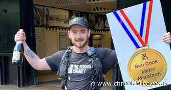 Man completes mammoth 63-mile challenge to run to every Metro station and raises £1300 for charity