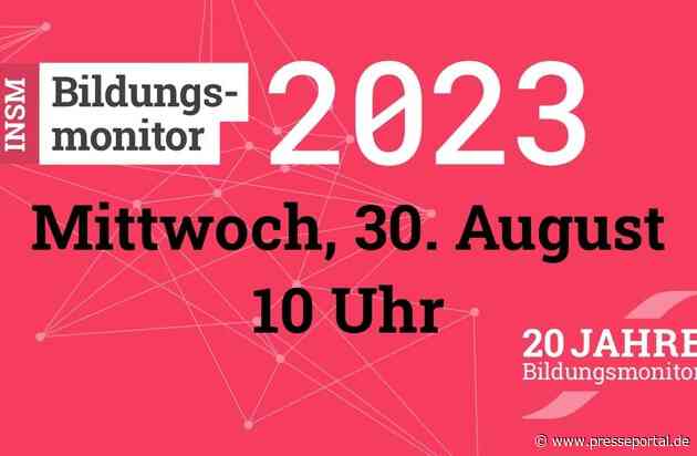 Presseeinladung zum 20. INSM-Bildungsmonitor mit Katharina Günther-Wünsch, Präsidentin der Kultusministerkonferenz