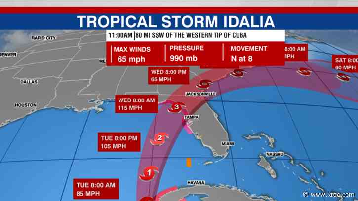 LIVE 11AM Idalia track: Hurricane, storm surge warnings issued