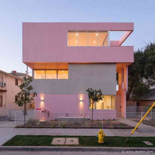 Yu2e draws upon historic styles to create pink housing block in Los Angeles