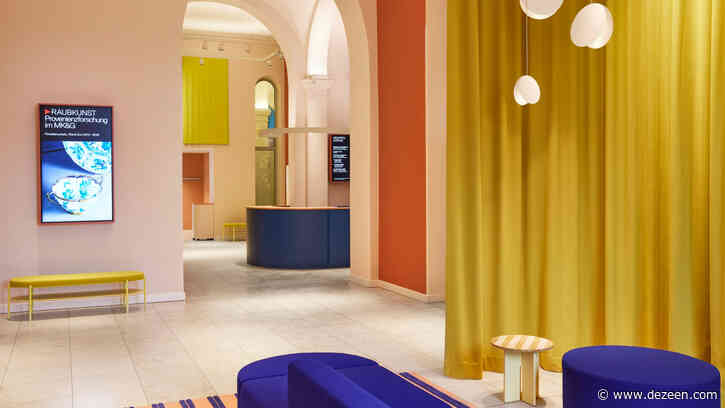 Studio Besau-Marguerre designs colour-block foyer for Hamburg's MK&G museum