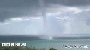 Towering waterspout spotted off coast of Isle of Wight
