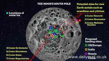 The race to mine the moon: How India, Russia, Europe, the US and China are battling it out to mine precious water, helium and metals beneath the lunar surface - estimated to be worth QUADRILLIONS
