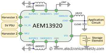 energy harvester dc-dc can run from two ambient sources