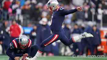 Patriots trade kicker Folk to Titans, source says