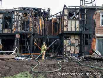 Two overnight fires destroy townhomes, vacant house in northeast Edmonton