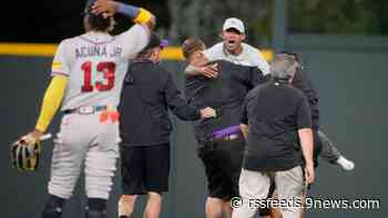 Ronald Acuña Jr. knocked over by fan charging field at Rockies game, but Braves star says he's OK