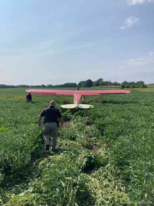 Small plane loses power, makes emergency landing in Kosciusko County bean field