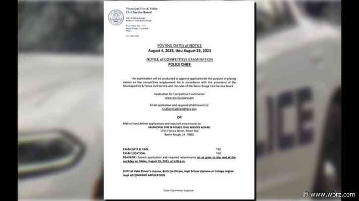 Nearly two dozen on applicants list for BRPD chief; most are already in the department