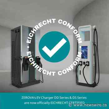 Los cargadores para vehículos eléctricos de las series DS y DD de ZEROVA superan la certificación Eichrecht