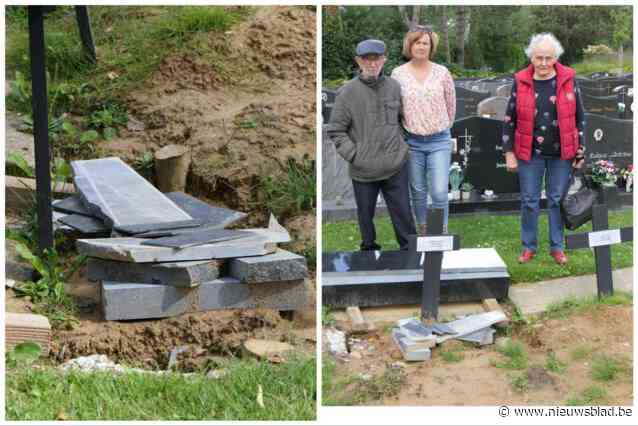 Grafzerken op kerkhof zakken weg: “Onze dierbaren zijn gedumpt in de modder, zo begraaf je nog geen hond”