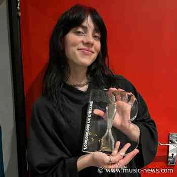 Billie Eilish receives BRIT Billion Award for incredible streaming landmark