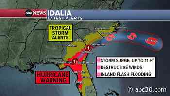Hurricane Idalia tracker: Maps, live radar show storm's path, potential impact on Georgia, Carolinas