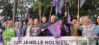 Wirral clinical support workers take to picket line