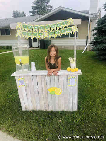 Ponoka youngster raises funds for kennel via lemonade sales