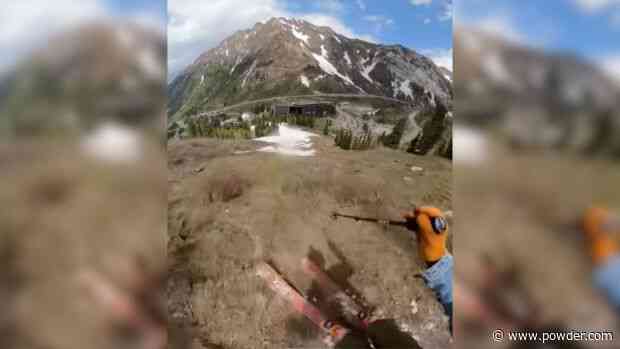 Drew Gilmore Sliding Over "Dirt. Rocks. Maybe Some Snow" Is What Skiing Is All About