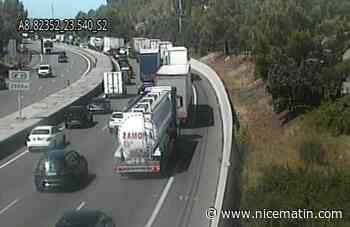 Au moins une heure de bouchon après un accident sur l'autoroute A8 entre le Var et les Bouches-du-Rhône