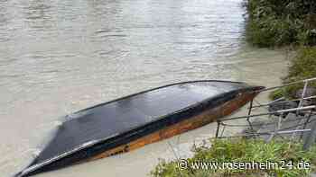 Fotos von der gekenterten Innfähre bei Mühldorf