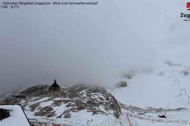 Germany's Highest Peak Reporting Fresh Snowfall