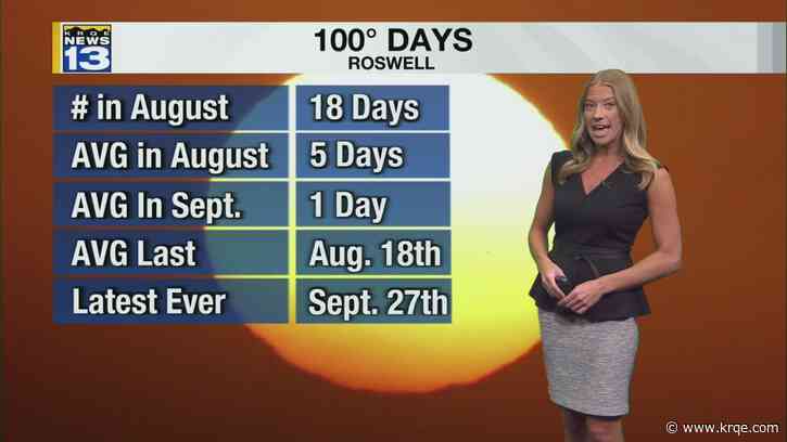 Staying mostly dry and hot around New Mexico