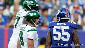 Jets' Rodgers says Giants' Ward making stuff up