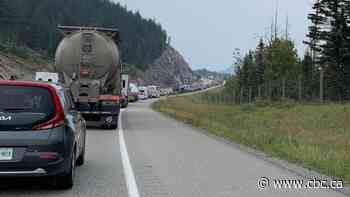 Sinkhole closes stretch of Hwy 1 near Banff