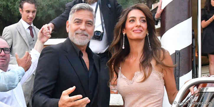 George & Amal Clooney Make Stunning Departure For The 2023 DVF Awards in Venice