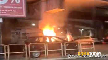 Incendio a San Lorenzo: fumo sotto alla sopraelevata