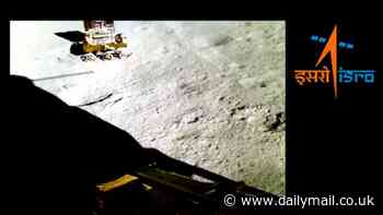 India's Chandrayaan-3 moon rover performs a pirouette on the moon's south pole - as experts say it's 'like a child frolicking in the yard'