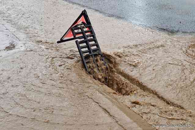 Regen zet enkele straten blank, industriezone Kruishoutem deels ondergelopen