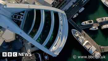 Portsmouth: Video shows one-off drone dive Spinnaker Tower