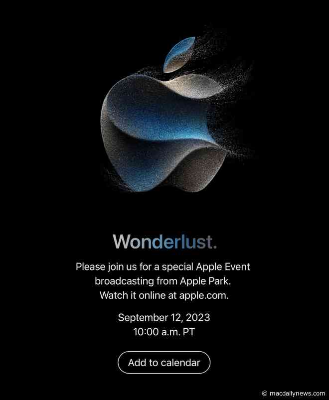 Slew of new products is coming at Apple’s September 12th ‘Wonderlust’ event
