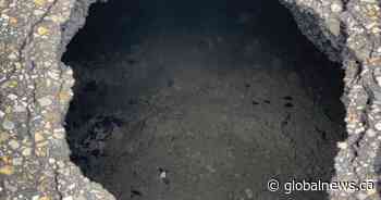 Trans-Canada near Banff reopens fully after sinkhole closes eastbound lanes