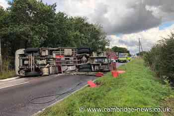 Live A505 traffic updates today as overturned tanker leaves road closed