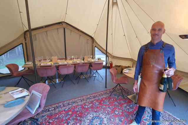 Andy De Brouwer laat mensen tafelen in glampingtenten aan oever van de Zenne: “Menu is opgebouwd met typische streekproducten”