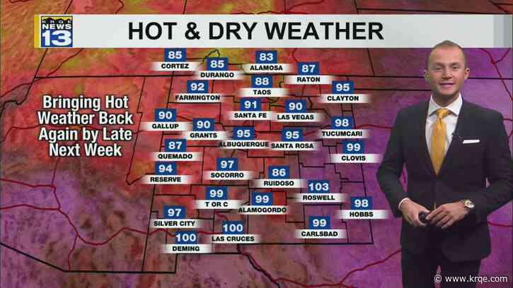 Staying hot and mostly dry through the first week of September