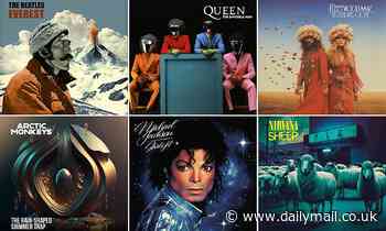 The albums that could have been: How the covers of classic records would have looked had the artists gone with their original title choice, according to AI