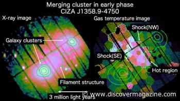 The Merging of Two Galaxy Clusters May Be the Largest Astronomical Event in the Universe