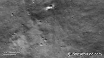 NASA spacecraft around moon spots likely crash site of Russia's lost lunar lander