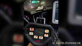 Charges laid after vehicle caught going double the speed limit on Highway 400