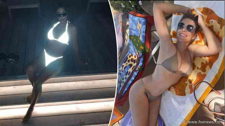 Kim Kardashian and Elizabeth Hurley soak up last days of summer: PHOTOS