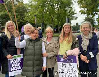 Wirral MPs join Clinical Support Workers' picket at Arrowe Park